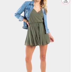 Army green romper from Francesca’s